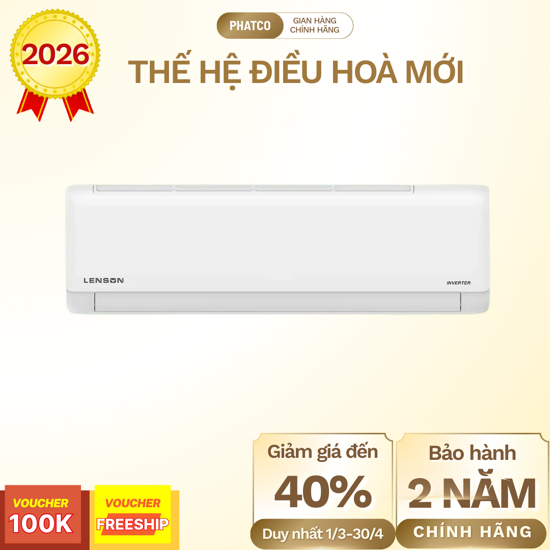 Máy lạnh Lenson Inverter 1.5HP LV-12CX1 Model 2026