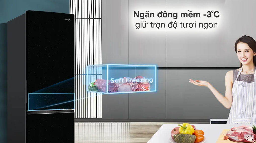 Tủ lạnh Aqua Inverter 324 lít AQR-B390MA(FB) - Công nghệ bảo quản thực phẩm
