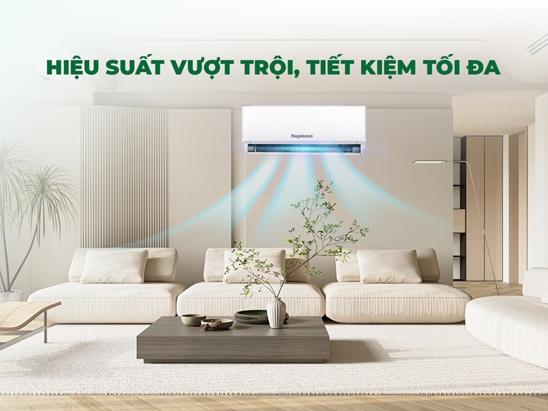 Điều hòa Nagakawa NIS-C12R2U51 inverter 1 chiều 12000BTU – Vận hành ổn định, tiết kiệm điện hiệu quả