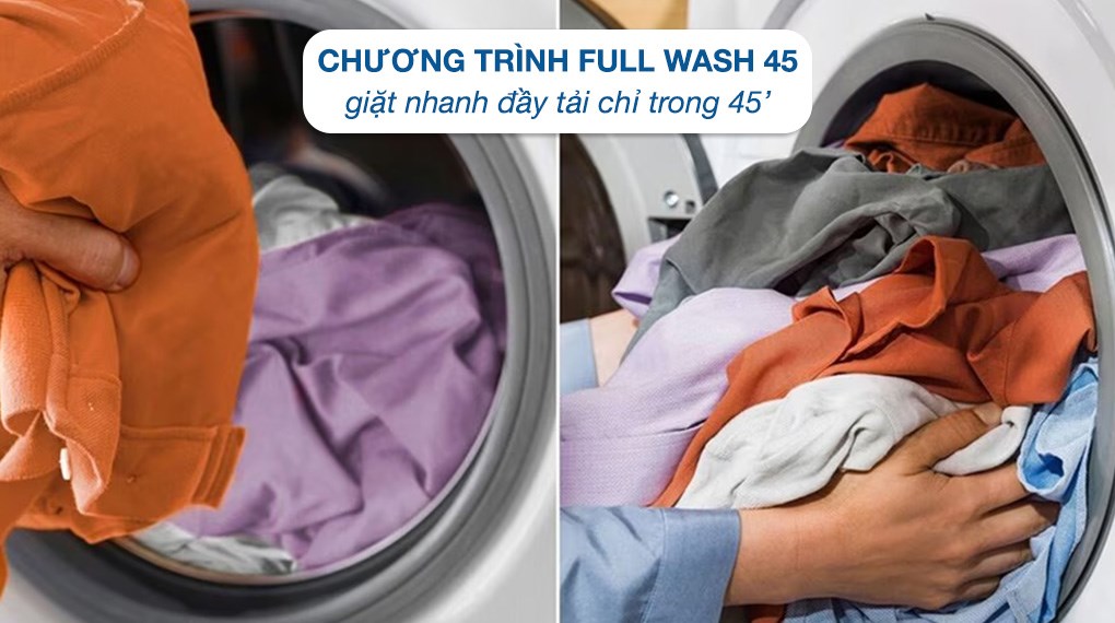 Chương trình giặt nhanh của máy giặt Electrolux chỉ mất 45 phút Chương trình giặt nhanh của máy giặt Electrolux chỉ mất 45 phút
