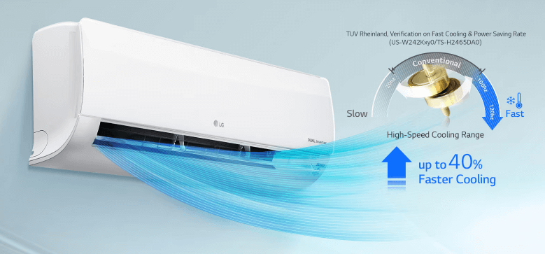Máy lạnh 1HP LG V10WIN1 được tích hợp công nghệ làm lạnh nhanh Jet Cool