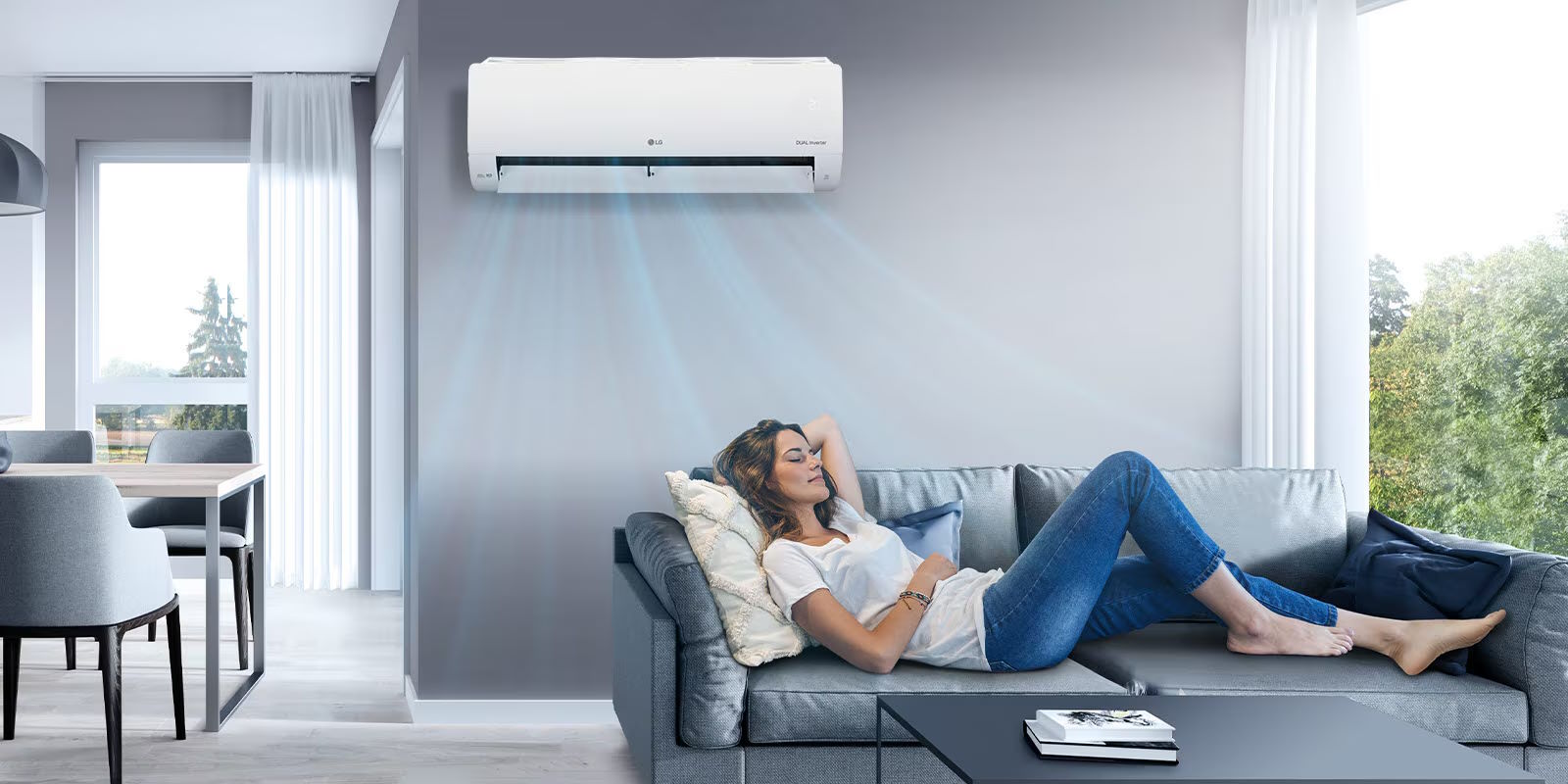 Công suất 2 HP – Phù hợp phòng 20 – 30m² Máy lạnh LG Inverter 2 HP IEC18M2