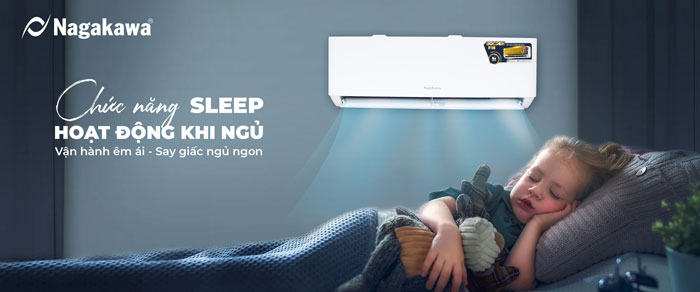 điều hòa Nagakawa 18.000 BTU 1 chiều NS C18R2T30 có chế độ ngủ tiện ích