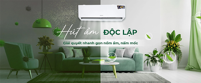 máy lạnh Nagakawa 1 chiều NS-C18R2T30 có chế độ hút ẩm độc lập