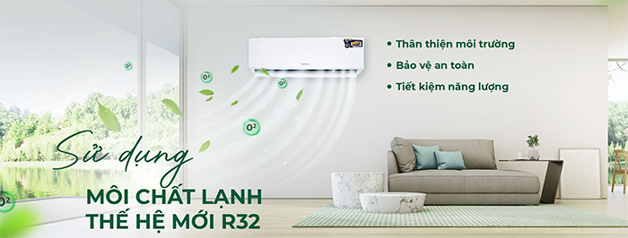 Điều hòa Nagakawa NS-C18R2T30 sử dụng môi chất lạnh R32