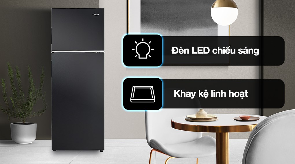 Tủ lạnh Aqua Inverter 236 lít AQR-T260FA(FB) - Tiện ích